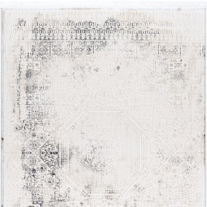 Teppich SEHRAZAT Diamond 7840 Teppiche Gr. B/L: 200 cm x 290 cm, 6 mm, 1 St., beige (creme) Orientalische Muster Vintage Design,Kurzflor,mit weichem Glanz Garn,mit Fransen