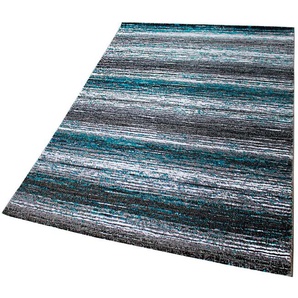 Teppich SEHRAZAT Lena 301 Teppiche Gr. B/L: 200 cm x 290 cm, 13 mm, 1 St., blau (türkis) Esszimmerteppiche