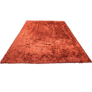 Teppich Shaggy Teppich handgewebt orange, morgenland, rechteckig, Höhe: 40 mm