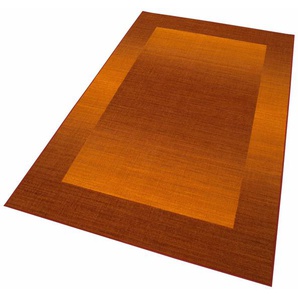 Teppich THEKO Gabbeh Ideal Teppiche Gr. B/L: 300 cm x 400 cm, 6 mm, 1 St., braun (rostbraun) Esszimmerteppiche moderner Farbverlauf, mit Bordüre, ideal im Wohnzimmer & Schlafzimmer