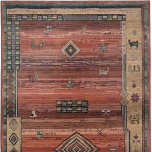 Teppich THEKO Gabiro 002 Teppiche Gr. B/L: 90 cm x 160 cm, 10 mm, 1 St., orange (terra) Orientalische Muster