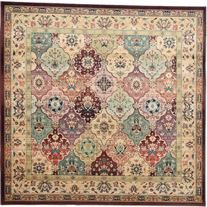 Teppich THEKO Gabiro 208 Teppiche Gr. B/L: 200 cm x 200 cm, 10 mm, 1 St., rot Orientalische Muster