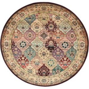 Teppich THEKO Gabiro 208 Teppiche Gr. Ø 200 cm, 10 mm, 1 St., rot Orientalische Muster