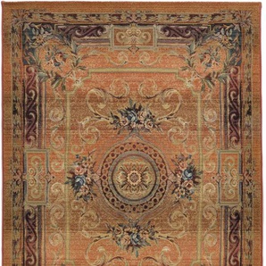 Teppich THEKO Gabiro 856 Teppiche Gr. B/L: 140 cm x 200 cm, 10 mm, 1 St., rosegold (roségoldfarben) Orientalische Muster Kurzflor, Orient-Optik, ideal im Wohnzimmer & Schlafzimmer