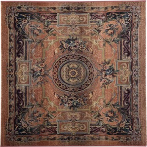 Teppich THEKO Gabiro 856 Teppiche Gr. B/L: 200 cm x 200 cm, 10 mm, 1 St., rosegold (roségoldfarben) Orientalische Muster Kurzflor, Orient-Optik, ideal im Wohnzimmer & Schlafzimmer