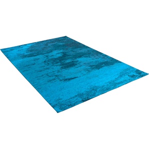 Teppich THEKO Kapstadt Cloud Teppiche Gr. B/L: 155 cm x 230 cm, 5 mm, 1 St., blau (türkis) Schurwollteppiche