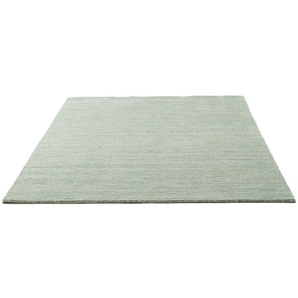 Teppich THEKO San Diego Teppiche Gr. B/L: 170 cm x 240 cm, 13 mm, 1 St., grün Schurwollteppiche handgewebt, Knüpfoptik, meliert, leichter seidiger Glanz
