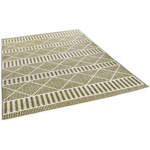 Teppich TOM TAILOR HOME Funky Outdoor Geometric Teppiche Gr. B/L: 60 cm x 100 cm, 5 mm, 1 St., grün Esszimmerteppiche Flachgewebe, modernes Rauten Design, Outdoor geeignet, Wohnzimmer