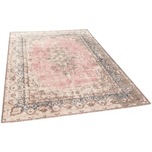 Teppich TOM TAILOR HOME Funky Orient Keshan Teppiche Gr. B/L: 115 cm x 180 cm, 5 mm, 1 St., rosa (rosé) Orientalische Muster