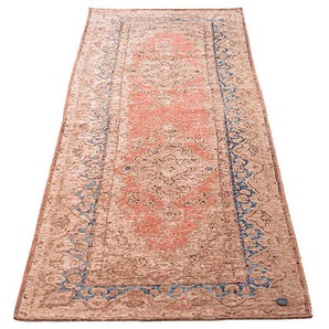 Teppich TOM TAILOR HOME Funky Orient Keshan Teppiche Gr. B/L: 60 cm x 230 cm, 5 mm, 1 St., rosa (rosé) Orientalische Muster