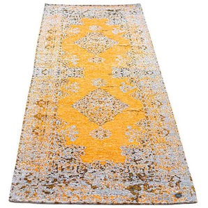 Teppich TOM TAILOR HOME Funky Orient Kirman Teppiche Gr. B/L: 75 cm x 290 cm, 5 mm, 1 St., goldfarben Orientalische Muster
