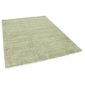 Teppich TOM TAILOR HOME Groove Teppiche Gr. B/L: 140 cm x 200 cm, 15 mm, 1 St., grün Schurwollteppiche