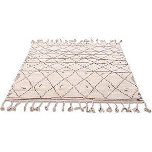 Teppich TOM TAILOR HOME Nomad Teppiche Gr. B/L: 160 cm x 230 cm, 5 mm, 1 St., beige (natur) Baumwollteppiche