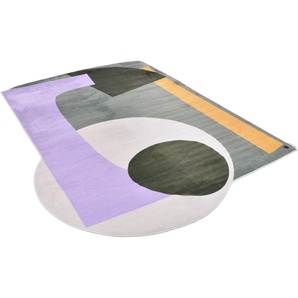 Teppich TOM TAILOR HOME Shapes - EIGHT Teppiche Gr. B/L: 140 cm x 190 cm, 5 mm, 1 St., grün Esszimmerteppiche Kurzflor, bedruckt, modernes Design