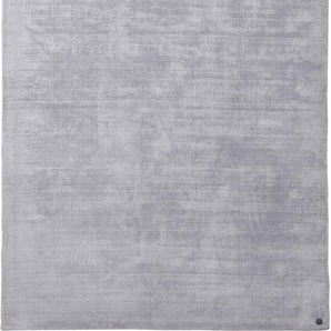 Teppich TOM TAILOR HOME Shine uni Teppiche Gr. B/L: 160 cm x 230 cm, 8 mm, 1 St., grau (hellgrau) Esszimmerteppiche Handweb Teppich, 100% Viskose, handgewebt, mit elegantem Schimmer
