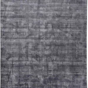 Teppich TOM TAILOR HOME Shine uni Teppiche Gr. B/L: 250 cm x 300 cm, 8 mm, 1 St., grau (anthrazit) Esszimmerteppiche Handweb Teppich, 100% Viskose, handgewebt, mit elegantem Schimmer