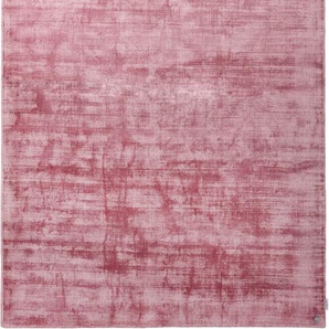 Teppich TOM TAILOR HOME Shine uni Teppiche Gr. B/L: 85 cm x 155 cm, 8 mm, 1 St., rosa Esszimmerteppiche Handweb Teppich, 100% Viskose, handgewebt, mit elegantem Schimmer