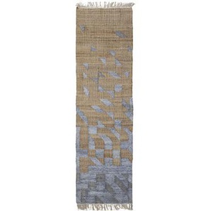 Teppich Vikka textil blau / 245 x 75 cm - Bloomingville - Blau