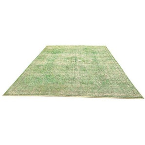 Teppich Vintage - 330 x 238 cm - hellgrün, morgenland, rechteckig, Höhe: 8 mm, Wohnzimmer, Handgeknüpft, Einzelstück mit Zertifikat