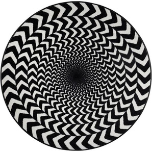 Teppich WASH+DRY BY KLEEN-TEX Circle of Illusion Teppiche Gr. B/L: 115 cm x 115 cm Ø 115 cm, 7 mm, 1 St., bunt Outdoor-Teppiche