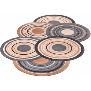 Teppich WASH+DRY BY KLEEN-TEX Cosmic Colours Teppiche Gr. B/L: 110 cm x 175 cm, 9 mm, 1 St., braun Esszimmerteppiche rutschhemmend, waschbar, Wohnzimmer