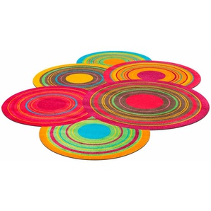 Teppich WASH+DRY BY KLEEN-TEX Cosmic Colours Teppiche Gr. B/L: 110 cm x 175 cm, 9 mm, 1 St., bunt Esszimmerteppiche