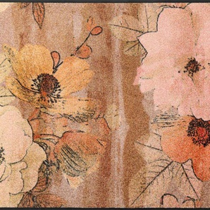 Teppich WASH+DRY BY KLEEN-TEX Retro Roses Teppiche Gr. B/L: 75 cm x 120 cm, 1 St., bunt Bunte Teppiche