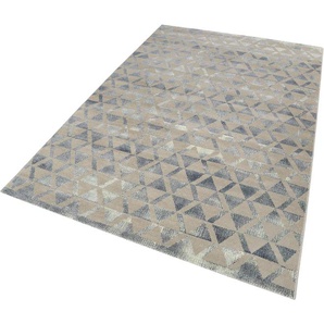 Teppich WECON HOME Pearl 2.0 Teppiche Gr. B/L: 133 cm x 200 cm, 8 mm, 1 St., blau (grau, türkis) Esszimmerteppiche