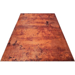 Teppich WECON HOME Radiate Teppiche Gr. B/L: 190 cm x 290 cm, 6 mm, 1 St., braun (braun, rot) Esszimmerteppiche
