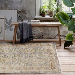 Teppich WECON HOME SoHo Fashion Teppiche Gr. B/L: 120 cm x 170 cm, 7 mm, 1 St., silberfarben Orientalische Muster Hoch-Tief-Struktur, Wohnzimmer