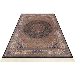 Teppich WECON HOME Täbriz Teppiche Gr. B/L: 300 cm x 400 cm, 5 mm, 1 St., blau Orientalische Muster Wohnzimmer, Orient Design
