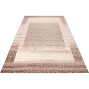 Teppich WECON HOME Velvet Flow Teppiche Gr. B/L: 160 cm x 225 cm, 13 mm, 1 St., rosa Esszimmerteppiche Kurzflor, Wohnzimmer