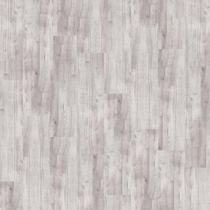 Teppichfliese Velour Holzoptik Eiche hell-grau, Infloor, rechteckig, Höhe: 6 mm, 14 Stück, 4 m², 25 x 100 cm, selbsthaftend, für Stuhlrollen geeignet