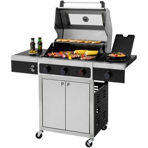 Gasgrill TEPRO Keansburg 3 Special Edition Grills Gr. B/H/T: 128 cm x 118 cm x 62 cm, grau (schwarz, edelstahlfarben) Gasgrills BxTxH: 128x62x118 cm