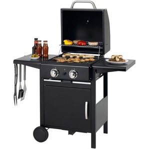 Gasgrill TEPRO MAYFIELD 2, schwarz, B:112cm H:100cm T:58cm, Grills, BxTxH: 112x58x100 cm, 2-Brenner