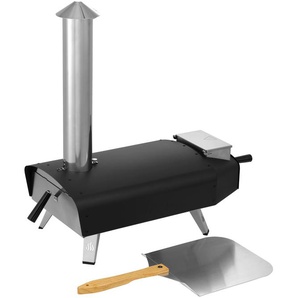 Grillkamin TEPRO Pellet Pizzaofen Danbury Grills Gr. B/H/T: 76,5 cm x 77 cm x 35,2 cm, grau (schwarz, edelstahlfarben) Grillkamine BxTxH: 76,5x35,2x77 cm
