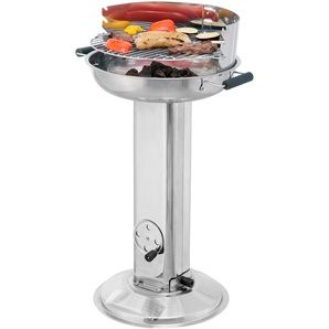 Holzkohlegrill TEPRO Edelstahl-Säulengrill Grills Gr. B/H/T: 58 cm x 83 cm x 43 cm, grau (anthrazit) Holzkohlegrills BxTxH: 58x43x83 cm