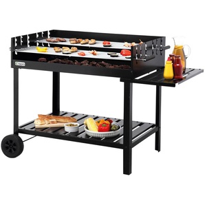 Holzkohlegrill TEPRO Grillwagen Atlanta Grills Gr. B/H/T: 138 cm x 92 cm x 69 cm, schwarz Holzkohlegrills BxTxH: 138x69x92 cm