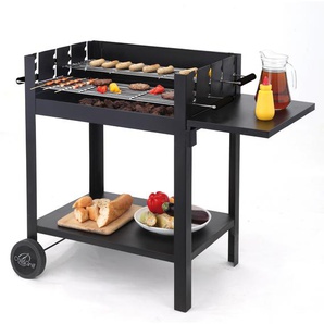 Holzkohlegrill TEPRO Grillwagen Lambada Grills Gr. B/H/T: 109 cm x 90 cm x 59 cm, schwarz Holzkohlegrills BxTxH: 109x59x90 cm