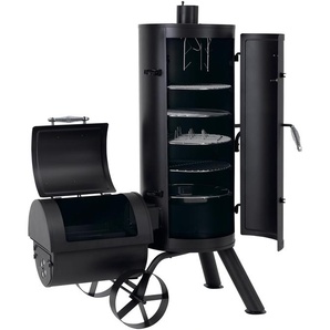 Holzkohlegrill TEPRO Räucherofen Fairfax Grills Gr. B/H/T: 119 cm x 146 cm x 66 cm, schwarz Holzkohlegrills BxTxH: 118,6x66,4x145,6 cm