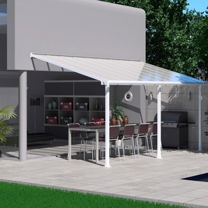 Terrassendach PALRAM - CANOPIA Olympia 3x5.4, weiß, B:546cm T:295cm, Aluminium, Polycarbonat (PC), Terrassenüberdachungen, BxT: 546x295 cm, Topseller