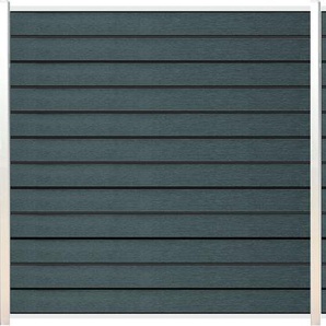 TETZNER & JENTZSCH Sichtschutzelement Delaware Zaunelemente langlebig, witterungsbeständig Gr. H/L: 180 cm x 4,72 m H/L: 180 cm, silberfarben (anthrazit, silber) Sichtschutzelemente