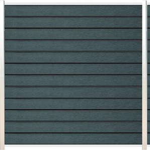 TETZNER & JENTZSCH Sichtschutzelement Delaware Zaunelemente langlebig, witterungsbeständig Gr. H/L: 180 cm x 5,59 m H/L: 180 cm, silberfarben (anthrazit, silber) Sichtschutzelemente