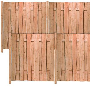 TETZNER & JENTZSCH Sichtschutzelement LAKEWOOD 5 Zaunelemente Rustikale Optik dank Fertigung aus Bonanzabohlen Gr. H/L: 180 cm x 13,32 m H/L: 180 cm, beige (natur) Sichtschutzelemente