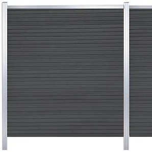 TETZNER & JENTZSCH Sichtschutzelement WARREN 1 Zaunelemente pflegeleicht, coextrudierte Oberfläche, Design-Oberfläche Gr. H/L: 180 cm x 5,56 m H/L: 180 cm, braun (schwarzbraun) Sichtschutzelemente