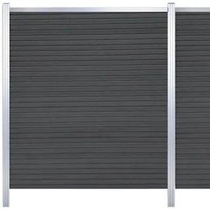 TETZNER & JENTZSCH Sichtschutzelement WARREN 2 Zaunelemente pflegeleicht, coextrudierte Oberfläche, Design-Oberfläche Gr. H/L: 180 cm x 7,39 m H/L: 180 cm, braun (schwarzbraun) Sichtschutzelemente
