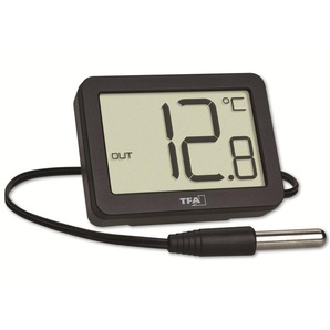 TFA Innen-/Außenthermometer 30.1066.01, Außensensor mit Kabel, digital