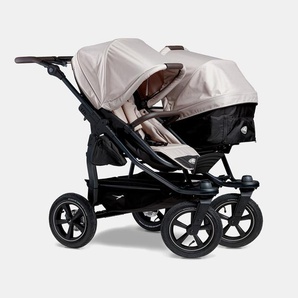 TFK Duo 2 Kombi Zwillingskinderwagen Set 2in1 Luftbereifung – Sand 151611