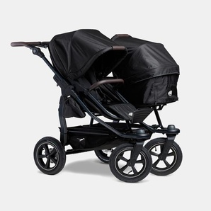 TFK Duo 2 Kombi Zwillingskinderwagen Set 2in1 Luftbereifung – Schwarz 151605