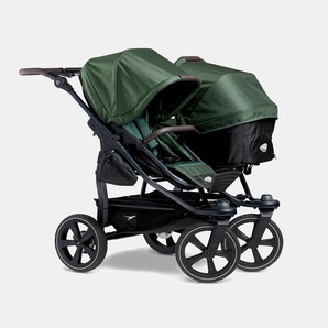 TFK Duo 2 Kombi Zwillingskinderwagen Set 2in1 Luftkammerbereifung – Olive 151750